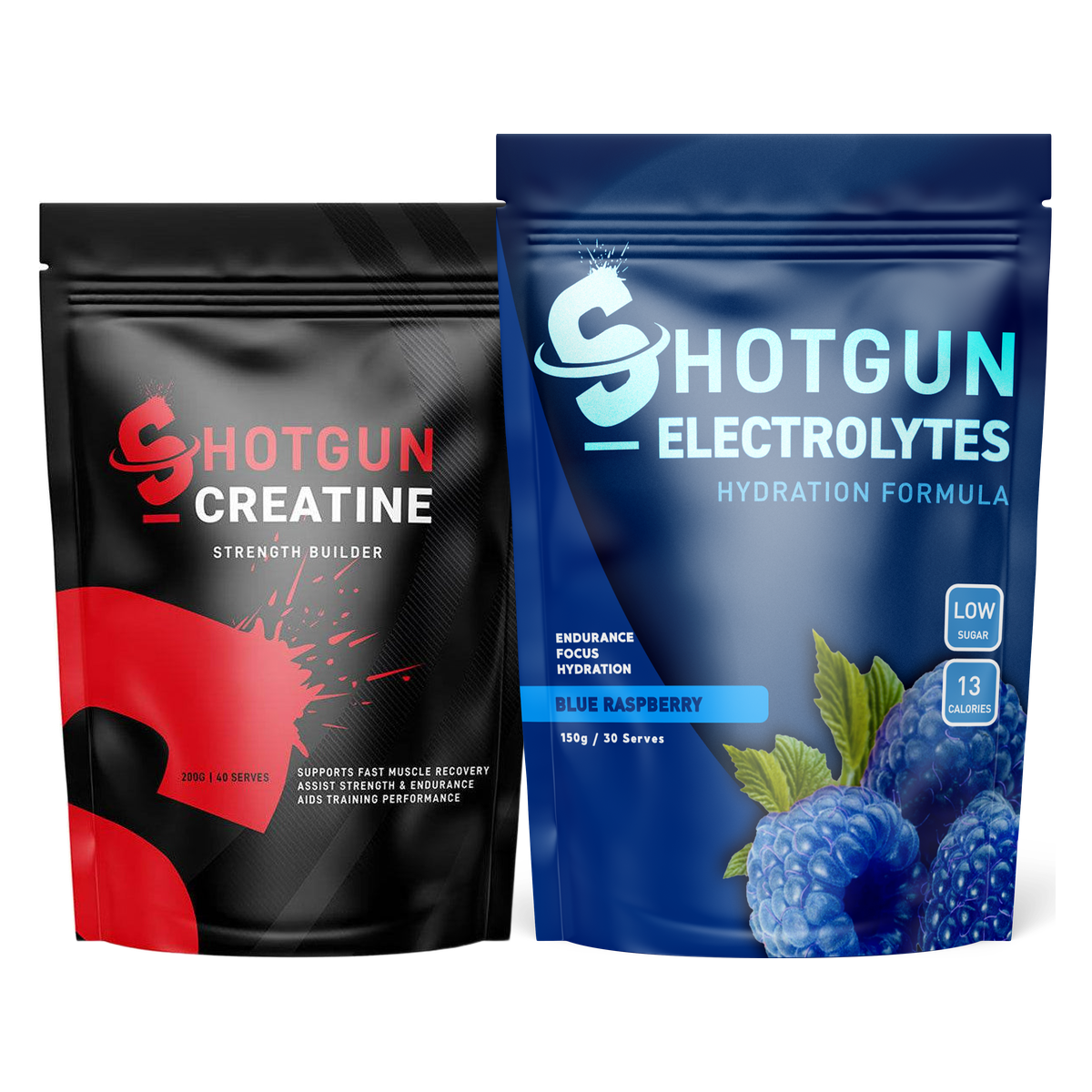 Shotgun Creatine 200g + Electrolytes Stack