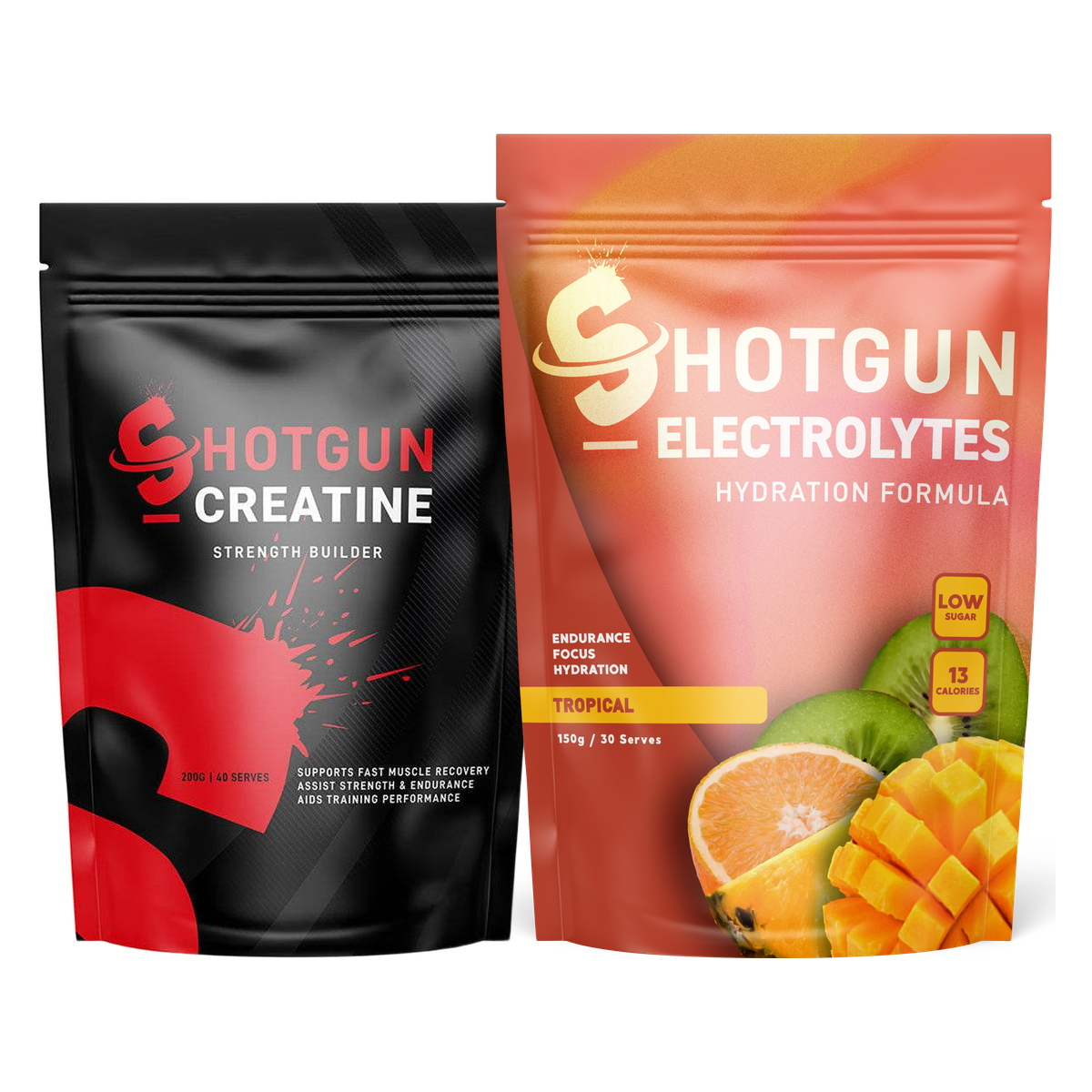 Shotgun Creatine 200g + Electrolytes Stack