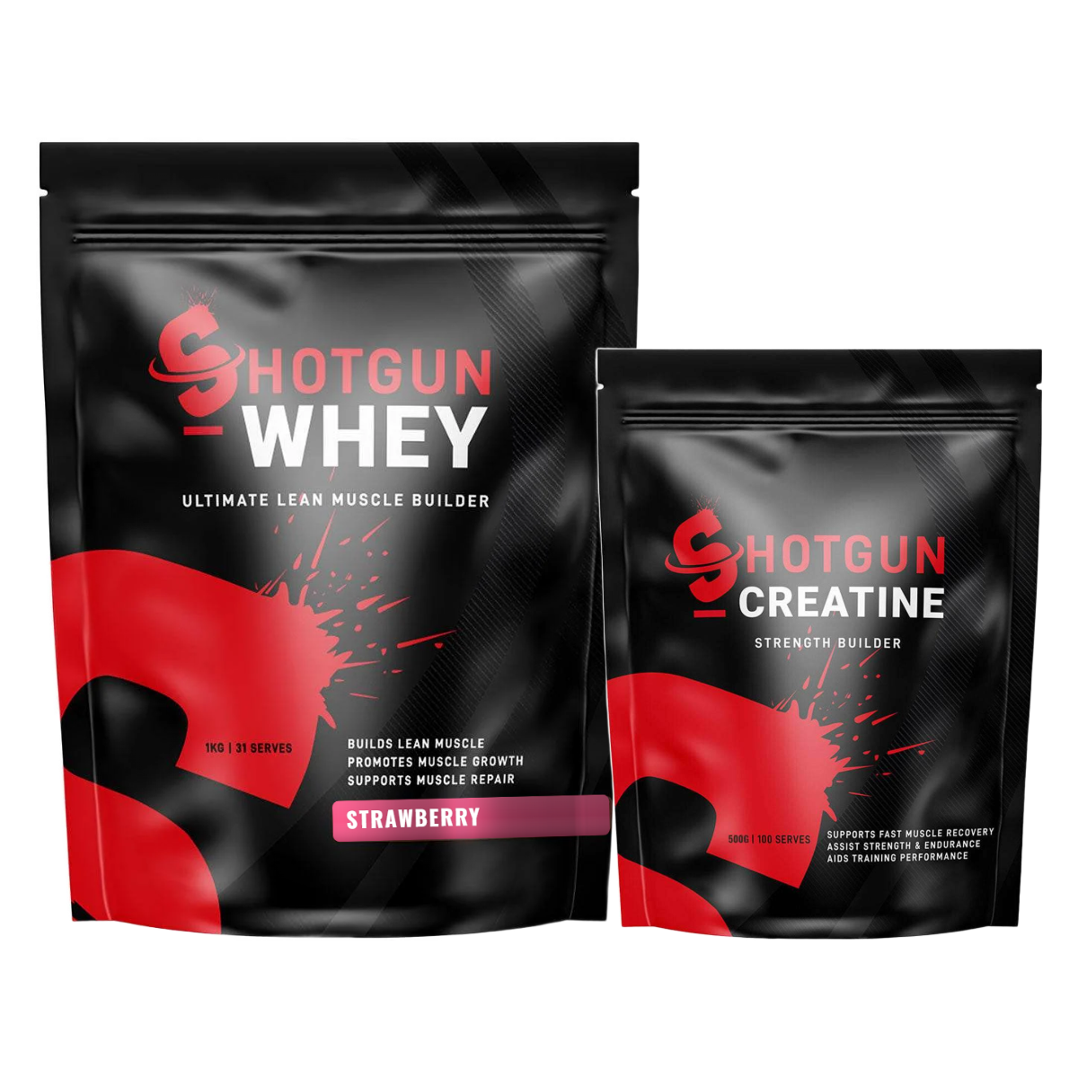Shotgun Whey 1kg + Creatine 500g Stack